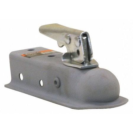Straight Tongue Coupler - 1-7/8 in Ball, 2 in Channel, 2000 Pound Tongue Weight, Primed Steel MPN:0091050