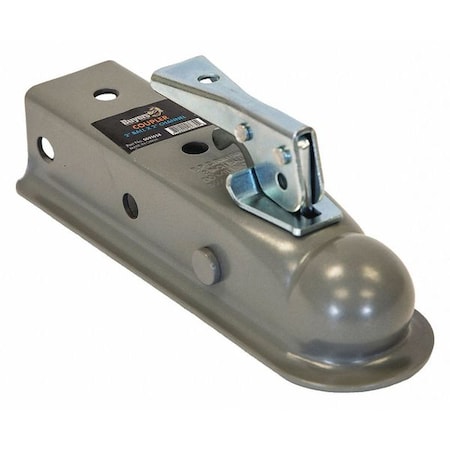 Straight Tongue Coupler - 2 Inch Ball, 2 Inch Channel, 350 Pound Tongue Weight, Primed Steel MPN:0091058