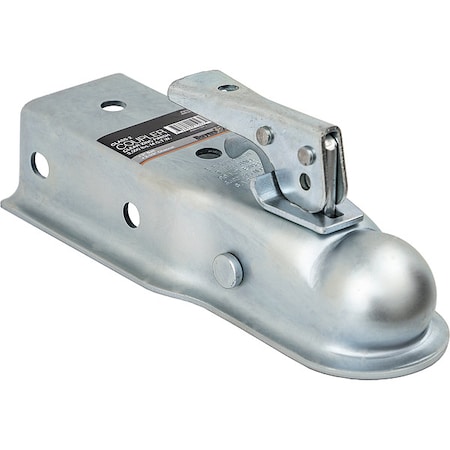 Straight Tongue Coupler - 2 Inch Ball, 2-1/2 Inch Channel, 300 Pound Tongue Weight, Zinc Plated MPN:0091060Z
