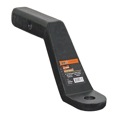 2 Inch Heavy-Duty Ball Mount 6 Inch Drop x 9-3/8 Long Tube Black For 1 Inch Hole MPN:1803058