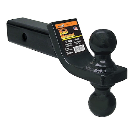 Towing Ball Mount With Dual Black Balls - 2 Inch And 2-5/16 Inch Balls MPN:1803215