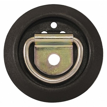 Surface Mounted Rope Ring Plastic Pan With 1/4 Inch Diameter Steel Ring MPN:B705