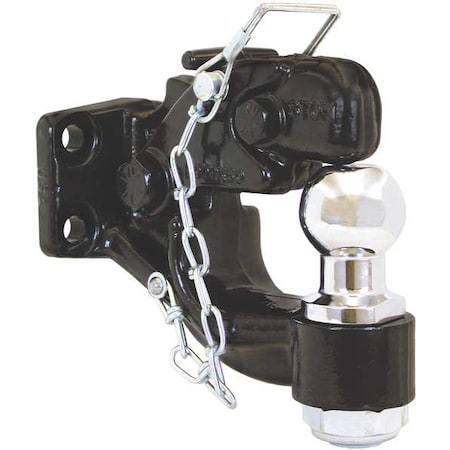 Pintle Hook and Ball, Bolt On, 12, 000 lb Gross Vehicle Wt Capacity, 2 in Ball Dia MPN:BH82000