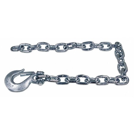 3/8x35 Inch Class 4 Trailer Safety Chain With 1-Clevis Style Slip Hook-43 Proof MPN:BSC3835