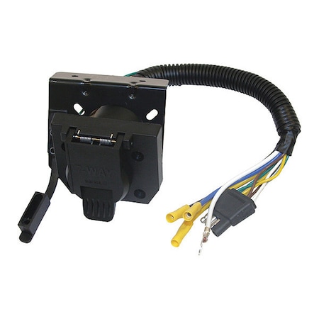 7-Way Dual-Plug Trailer Connector with 10 Inch Prewired Harness MPN:TC1474P