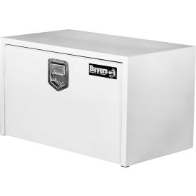 Buyers Steel Underbody Truck Box w/ Stainless Steel Rotary Paddle - White 18x18x36 - 1702205 1702205