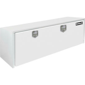 Buyers Steel Underbody Truck Box w/ Stainless Steel Rotary Paddle - White 18x18x60 - 1702215 1702215******