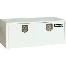 Buyers Steel Underbody Truck Box w/ Stainless Steel T-Handle - White 18x18x48 - 1702410 1702410