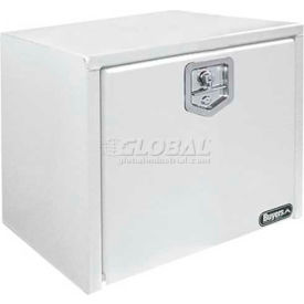 Buyers Steel Underbody Truck Box w/ Stainless Steel T-Handle - White 24x24x24 - 1704400 1704400