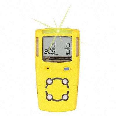 Multi-Gas Detector 2 Gas O2 H2S Yellow MPN:MCX3-X0H0-Y-NA