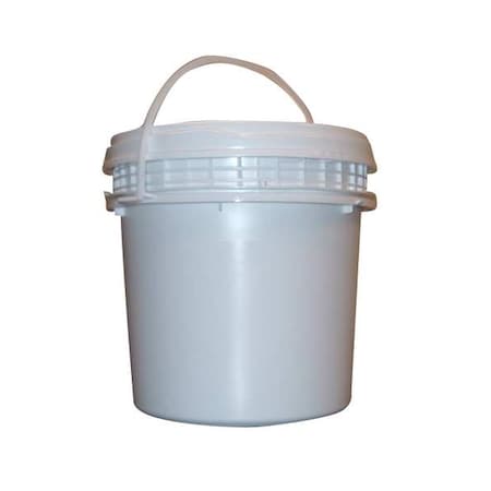 Pail, Screw Top, Round, 1.2 gal, HDPE, White MPN:7J110