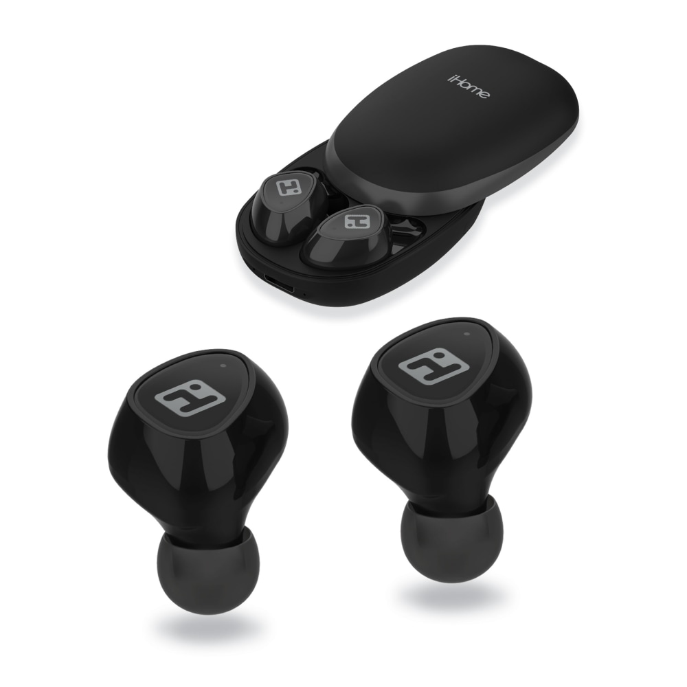 iHome TCH AX-38 Slider True Wireless Bluetooth In-Ear Earbuds, Black MPN:HCAUBE110BK