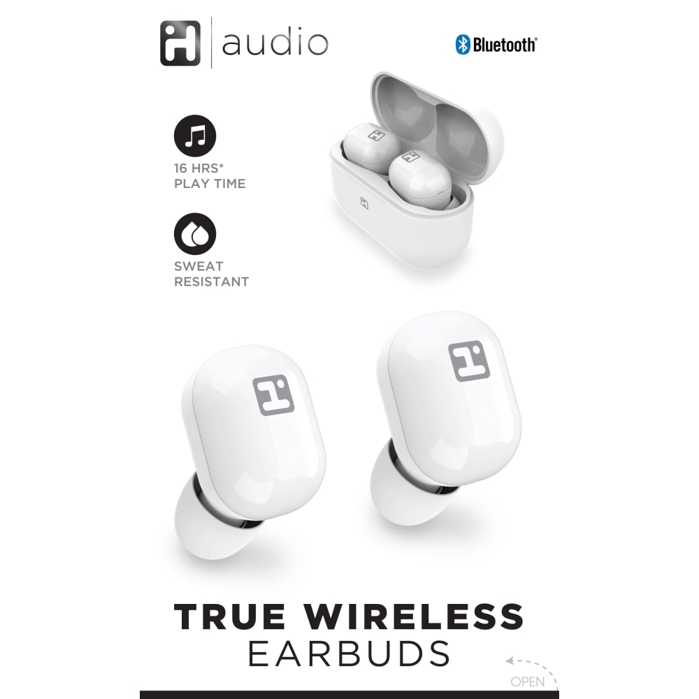 iHome IH-213 Truly Wireless Earbuds, White MPN:HM-AU-BE-211-WT