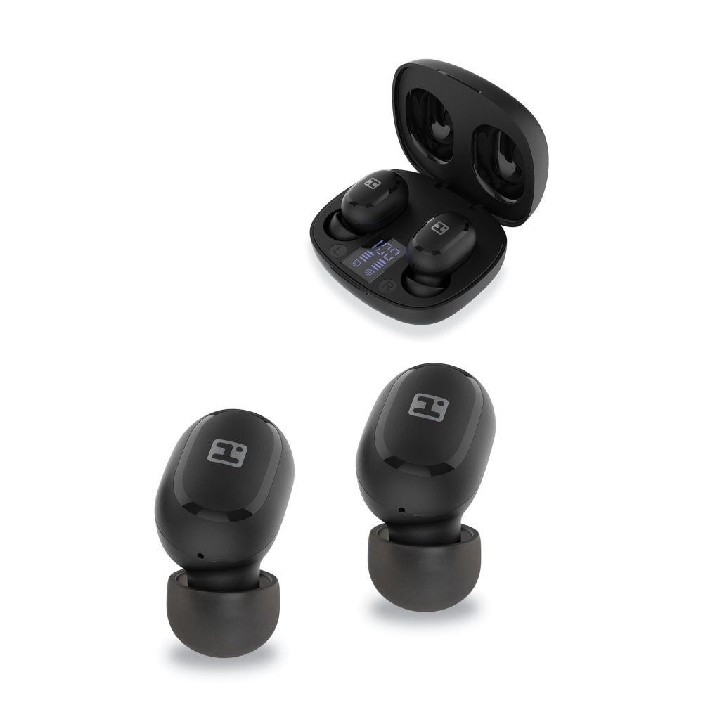 iHome XT-45 Mini Display Weatherproof True Wireless Bluetooth In-Ear Earbuds, Black MPN:HMAUBE206BK