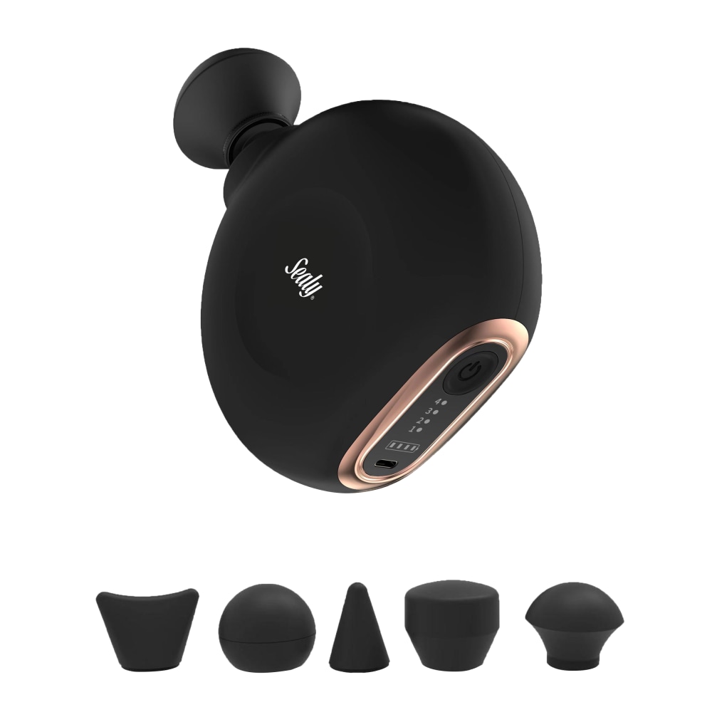 Sealy SL-HW-MA-108- BK Elite Percussion Compact Power Massage Gun, 9inH x 8inW x 3inD, Black MPN:SL-HW-MA-108-BK