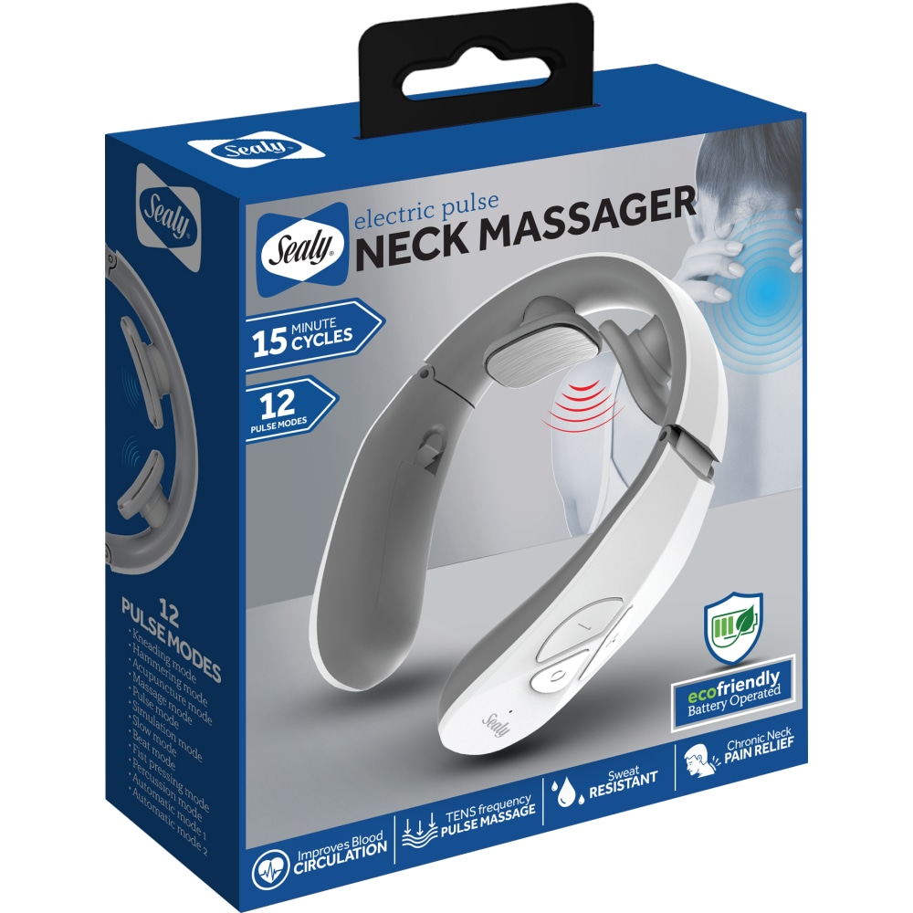 Sealy SL-HW-MA-110-WT Neck Massager, 7inH x 7inW x 2inD, White MPN:SL-HW-MA-110-WT