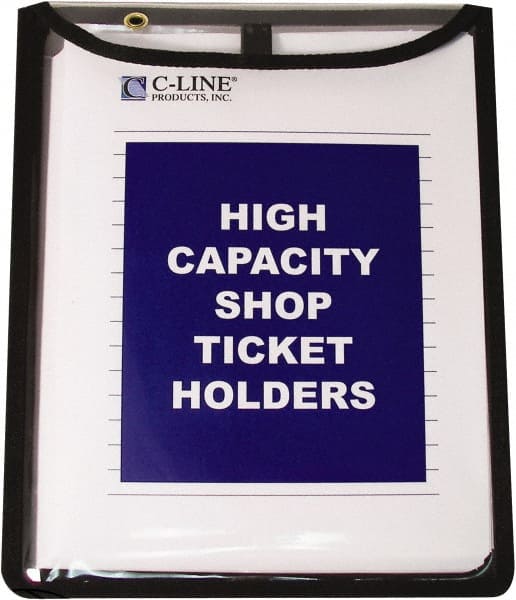 15 Pc High Capacity Gusset Stitched Shop Ticket Holder: Clear MPN:39912