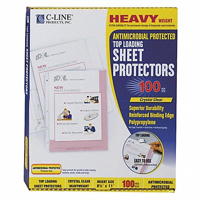 Sheet Protect Antimicrobial Clear PK100 MPN:62033