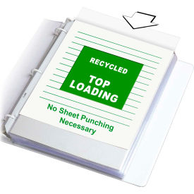 C-Line Products Recycled Poly Sheet Protector Standard Weight Reduced Glare 11 x 8 1/2 100/BX 62029