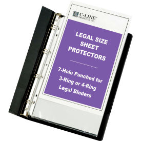 C-Line Products Hvywt Legal Poly Sheet Protector for 3 or 4-Ring Binders Clear 14 x 8-1/2 50/BX 62047