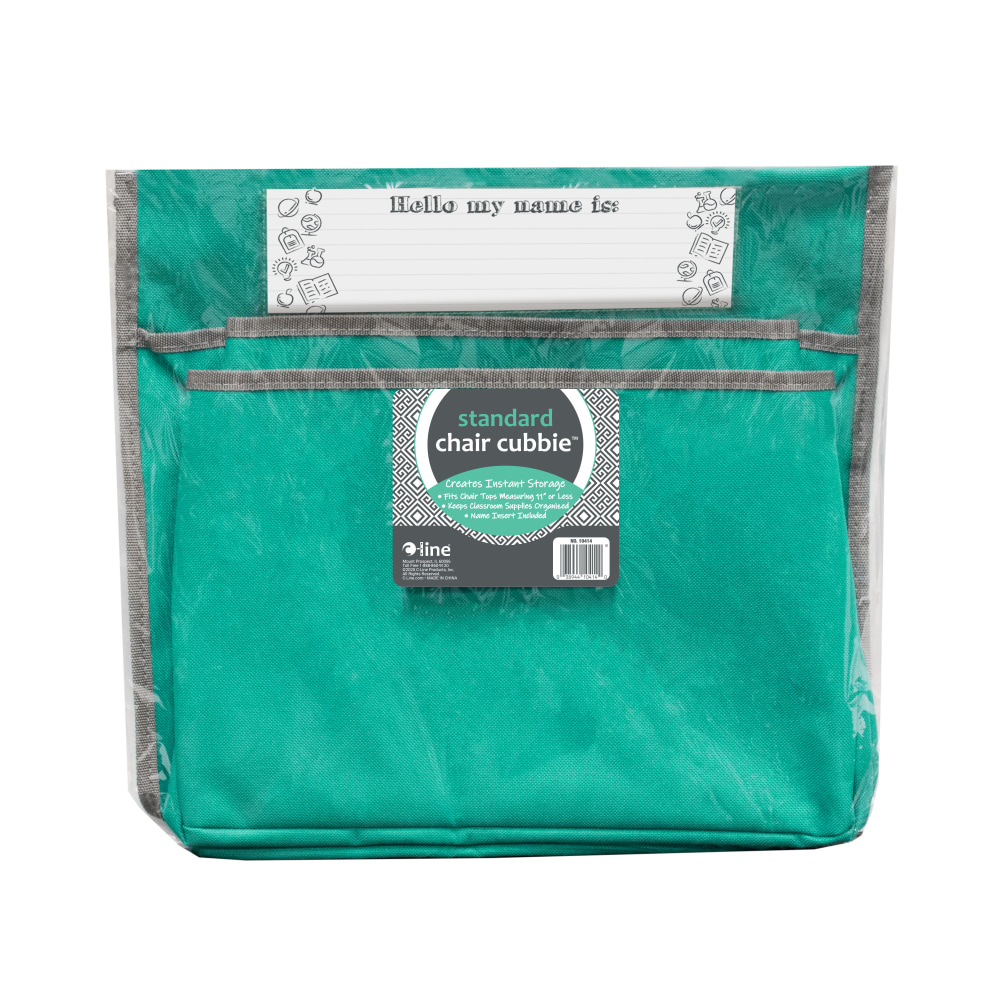 C-Line Canvas Chair Cubbie, 13-1/4inH x 14inW x 2inD, Green MPN:10414