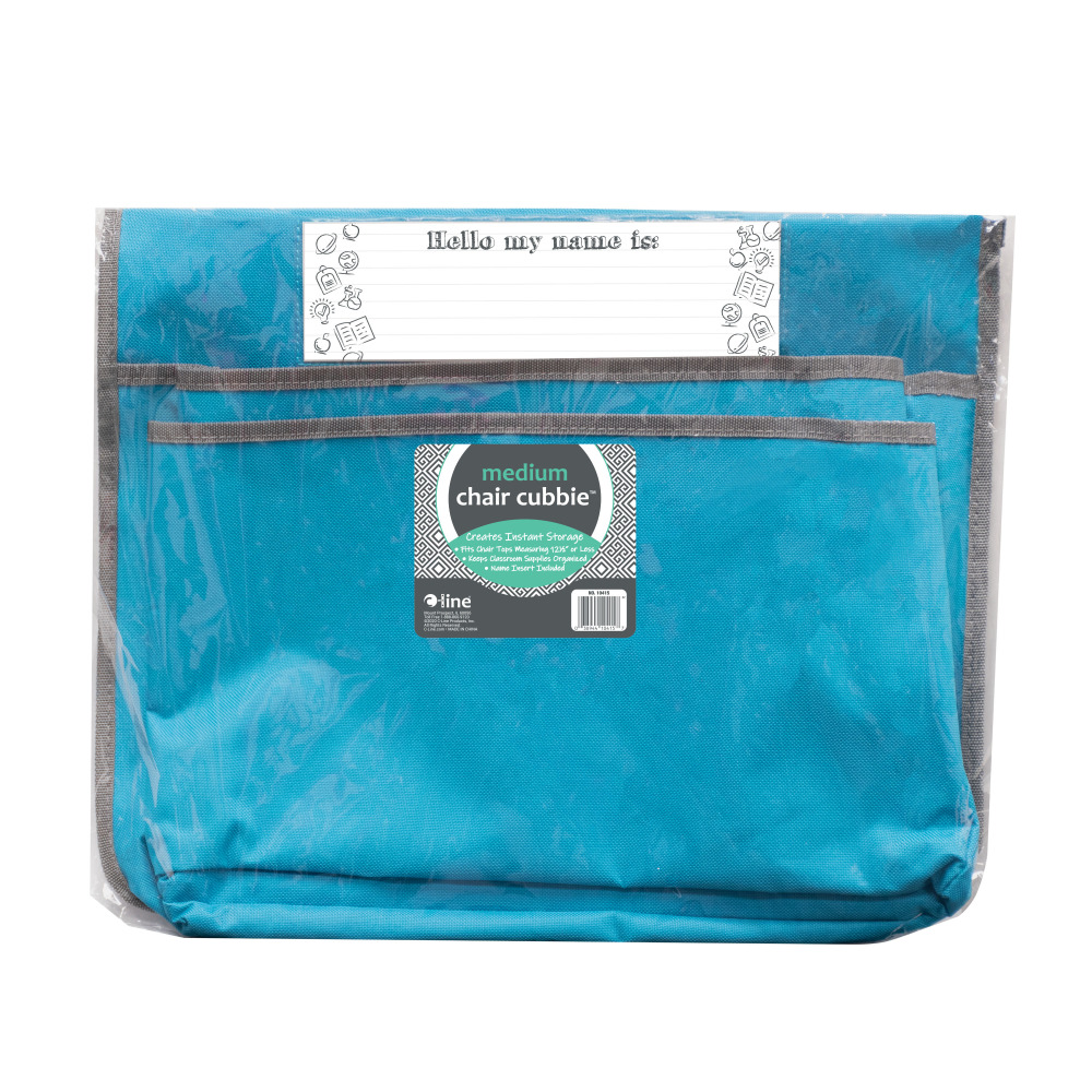 C-Line Canvas Chair Cubbie, 13-1/2inH x 16-1/2inW x 2inD, Blue MPN:10415