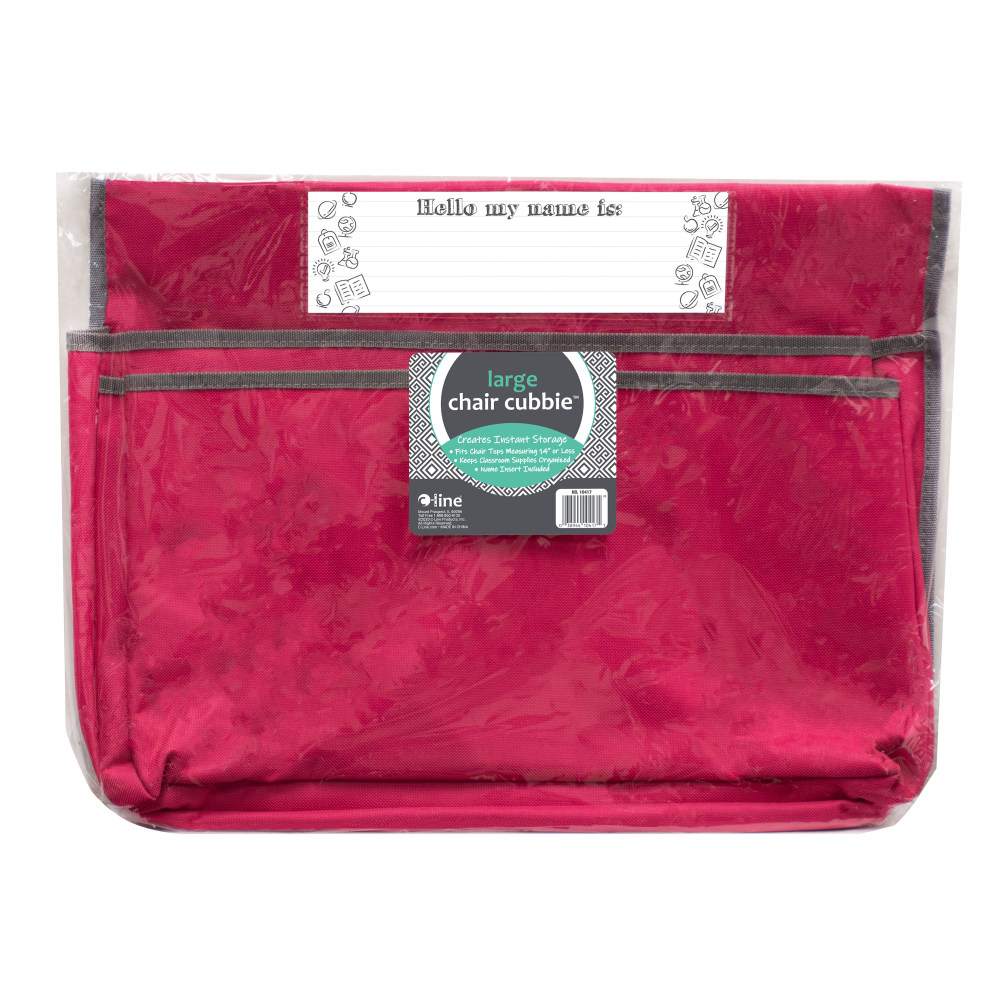 C-Line Canvas Chair Cubbie, 13-1/4inH x 18inW x 2inD, Red MPN:10417