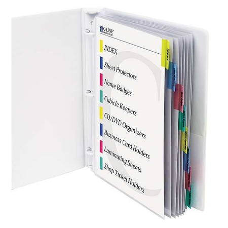 Sheet Protector Set, 8 Tab, Multicolor, PK8 MPN:05580