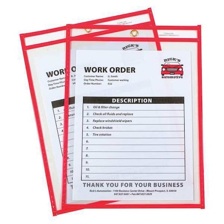 Shop Ticket Holder, Red, 9 x 12