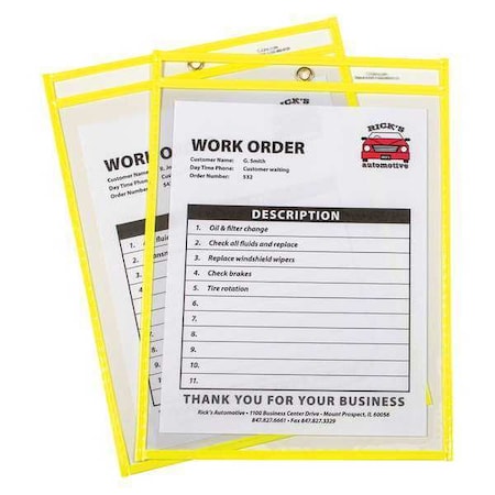 Shop Ticket Holder, Yellow, 9 x 12