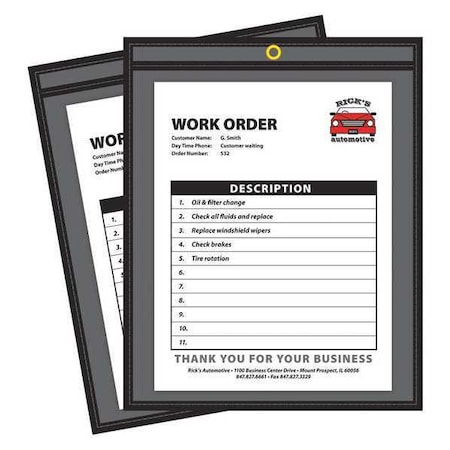 Shop Ticket Holders, 1 Side, 8.5x11