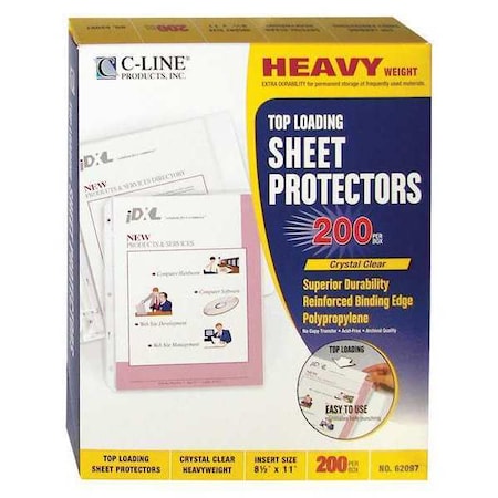Page Protector, Poly, Clear, 11x8.5