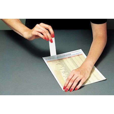 3-Hole Punched Attaching Strip, Clear, Pk200 MPN:64713