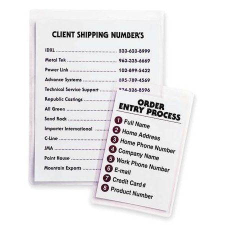 Shop Ticket Holder, Clear, 11 7/32