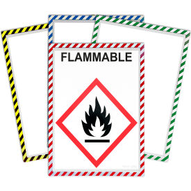 C-Line® Magnetic Safety Striped Document Frame Assorted 6