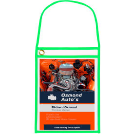 C-Line Products® Neon Shop Ticket Holders with Hanging Strap Green 9