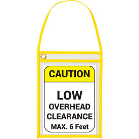 C-Line Products® Neon Shop Ticket Holders with Hanging Strap Yellow 9