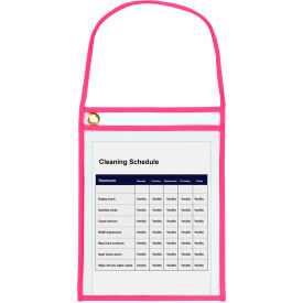 C-Line Products® Neon Shop Ticket Holders with Hanging Strap Pink 9