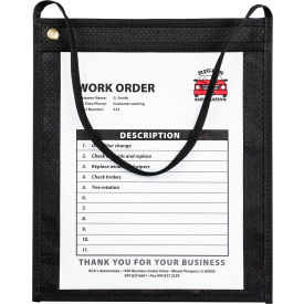 C-Line Products® Shop Ticket Holder with Strap Black 10-11/16