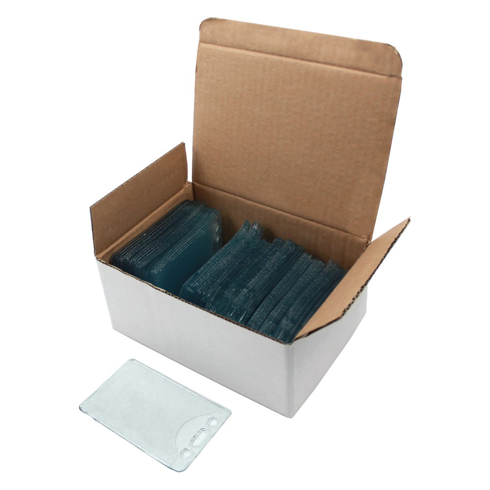C-Line Vinyl Vertical ID Badge Holders, 2 3/8in x 3 3/8in, Clear, Pack Of 100 MPN:CLI88617