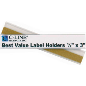 C-Line Products Peel & Stick Shelf/Bin Label Holders 1/2