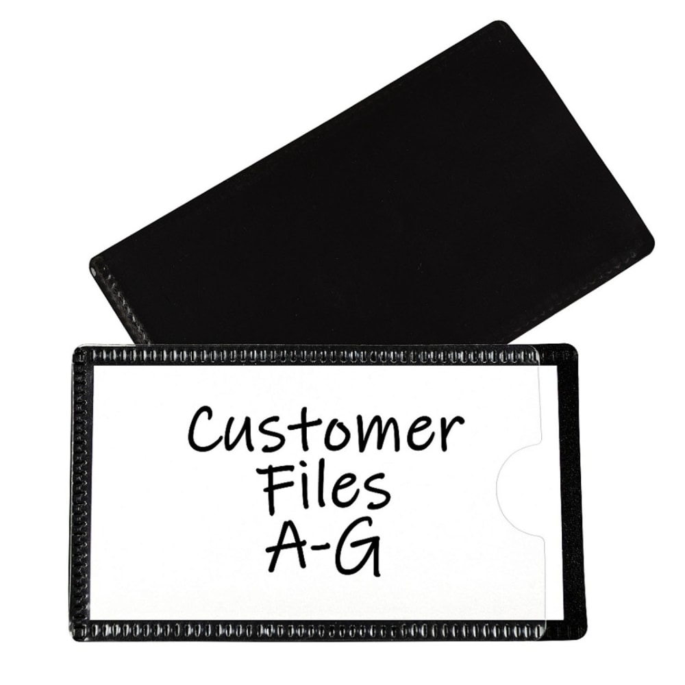 C-Line Slap N Go Side-Load Magnetic Holders, 2-1/2in x 4-1/4in, Black, Pack Of 10 Holders MPN:CLI87700