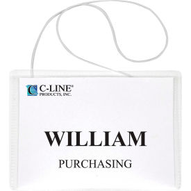C-Line® Hanging Style Name Badge with Elastic Cord 4