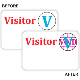 C-Line® Time's Up Self-Expiring Visitor Badge One Day Badge 3