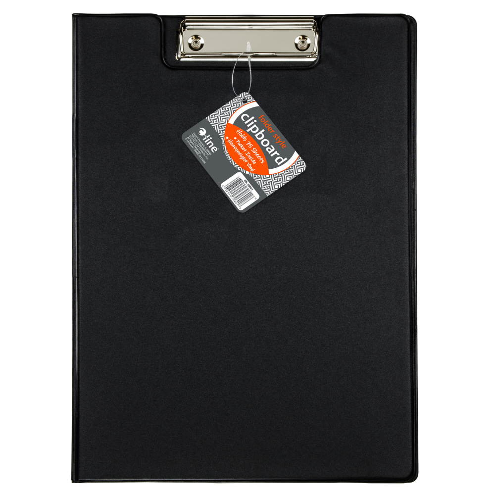 C-Line Clipboard Folder, 8-1/2in x 11in, Black MPN:30601