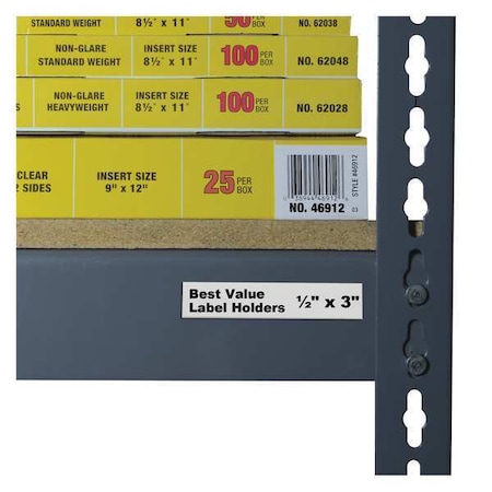 Label Holder, Self Adhesive, 1/2