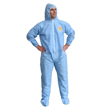Coverall, w/Hood, Blue, PK25 MPN:SMS9103XL