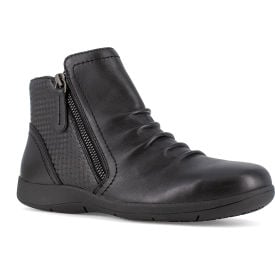 Rockport Works Ruched Bootie Full Grain Leather Black 11M RK762-M-11.0