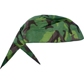 OccuNomix Deluxe Tie Hat With Elastic Rear Band Jungle Flage 12 Pack TN6-JFL TN6-JFL - Pkg Qty 12