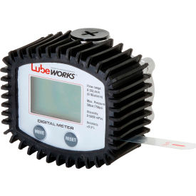 Lubeworks® B075QMLB75 Oil Control Meter Digital 1-35LPM / 1-10GPM - Pkg Qty 36 B075QMLB75